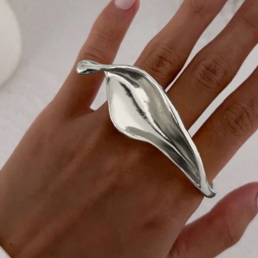 Silver Leaf Ring N1602 - image 1